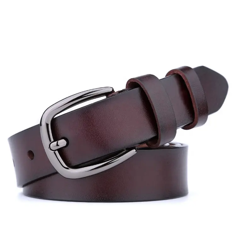 IGM Brand lady leather belt pu leather belt women cowhide pin buckles women leather belt