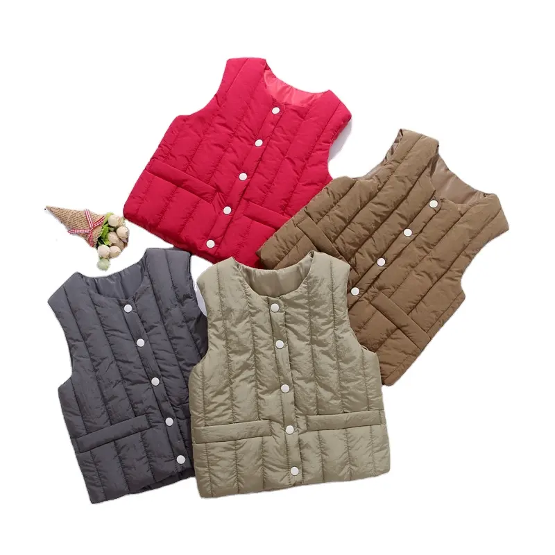 2020 Autumn Winter Children Clothing Kids Clothes Windproof Warm Boys Girls Puffer Down Cotton Baby Vest