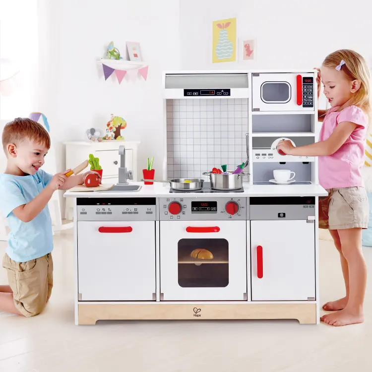 Hape New Model Wood All-In-1 Play Kids Toy Kitchen Set Toy