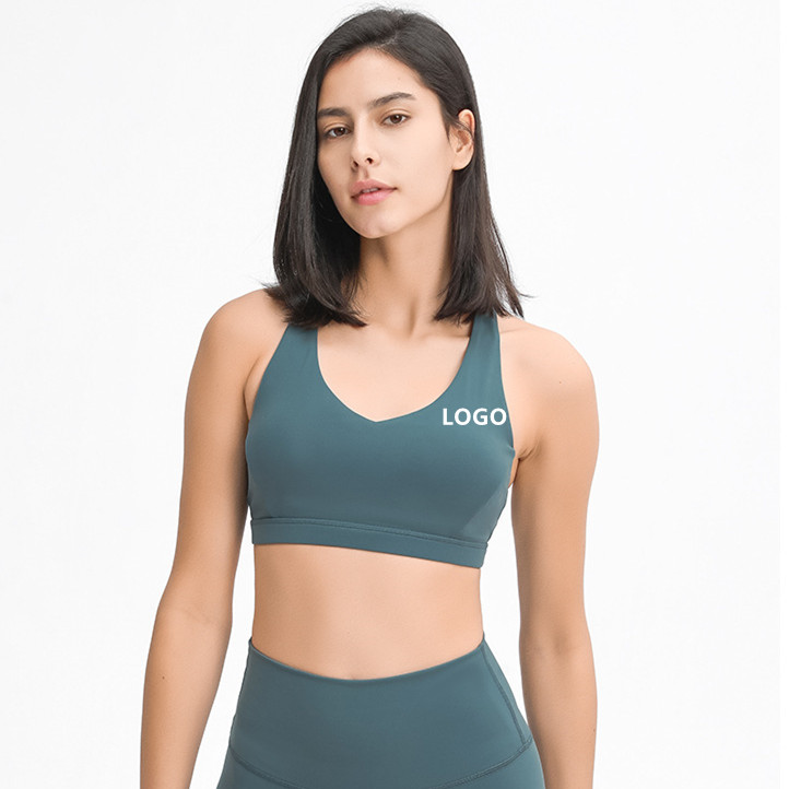 Top Selling Ladies Y Shape Yoga Bra High Quality High Impact Removable Padded Workout Crop Top Training Sports Bra