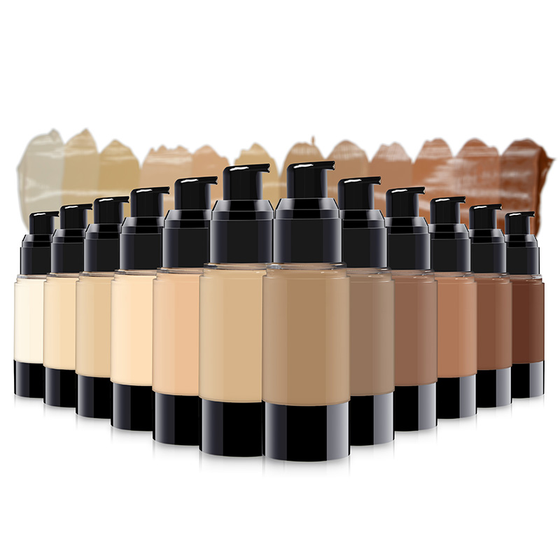 Full coverage waterproof vegan 25 colors liquid foundation private label makeup