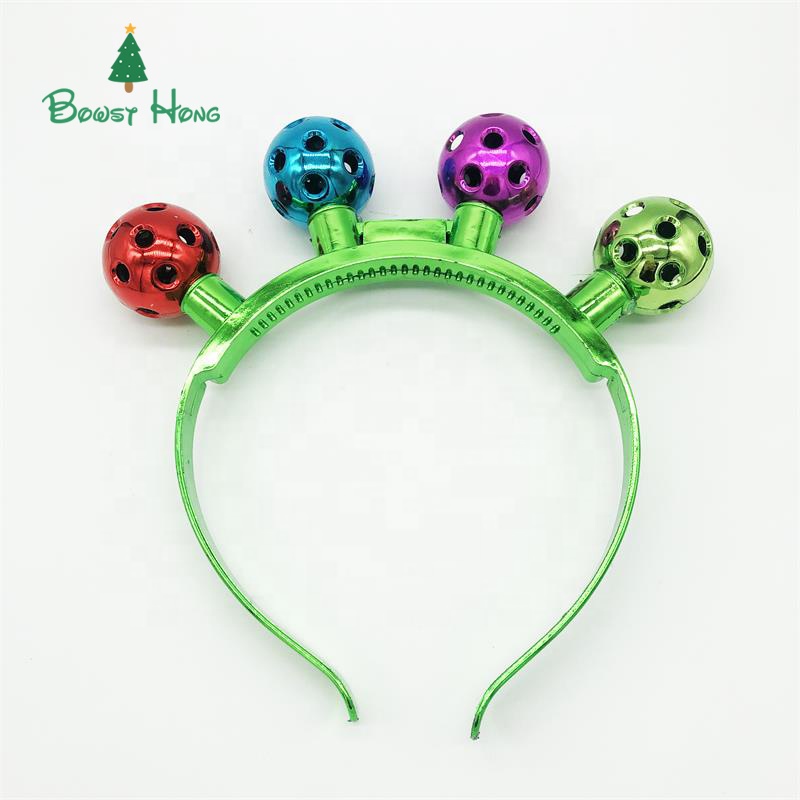 Carnival party LED light disco bell headband flash band colorful bell headdress party supplies