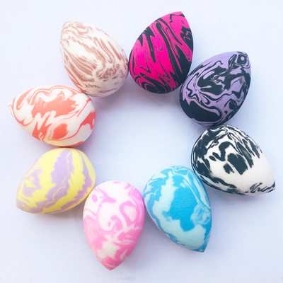 OEM Colorful Marble Factory Direct Supply Salmon Beauty Blend Beauty itembeauty makeup Make Up Egg Puff Makeup Sponge