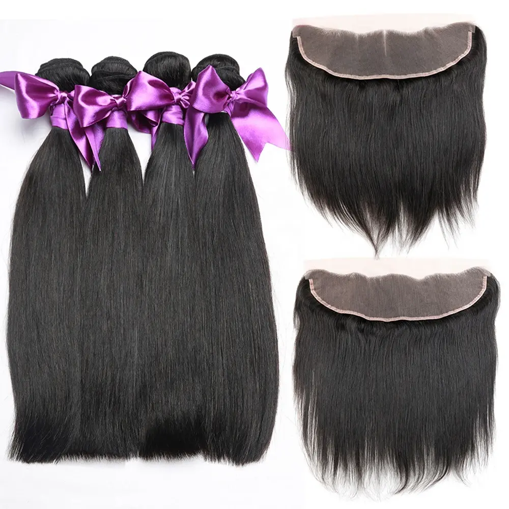 Wholesale Vendors Raw Virgin Human Hair Bundles Raw Indonesian Hair 8A Dropship Hair Extensions With Lace Frontal