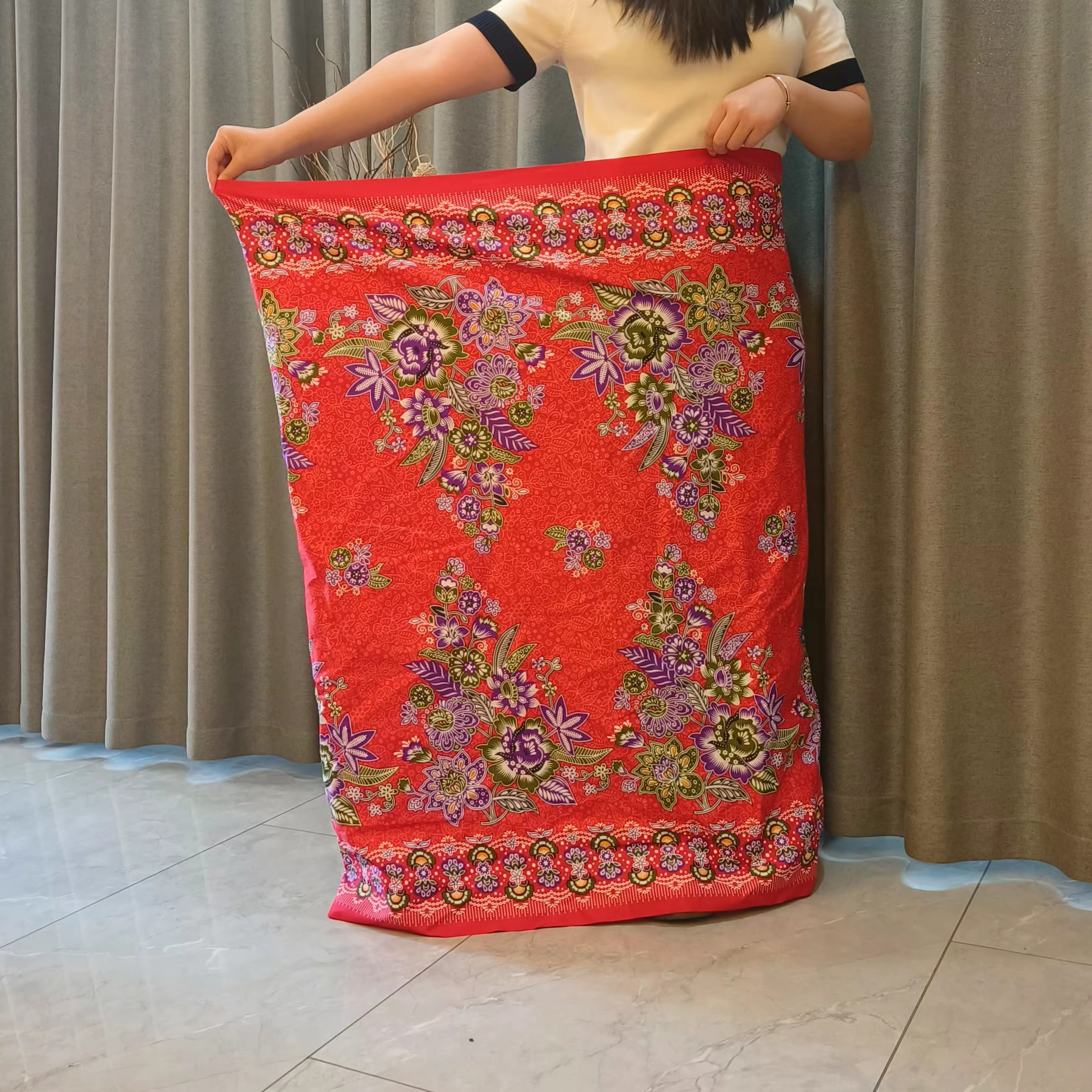 Wholesale Malaysia Beach Thailand Batik Sarong Wrap Traditional Indonesia Clothing 100% polyester woven fabric