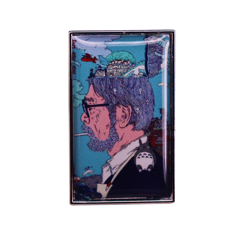Hayao Miyazaki Collection Enamel Pin Studio Ghibli Totoro White Dragon Badge Anime Sereies Brooch Jewelry