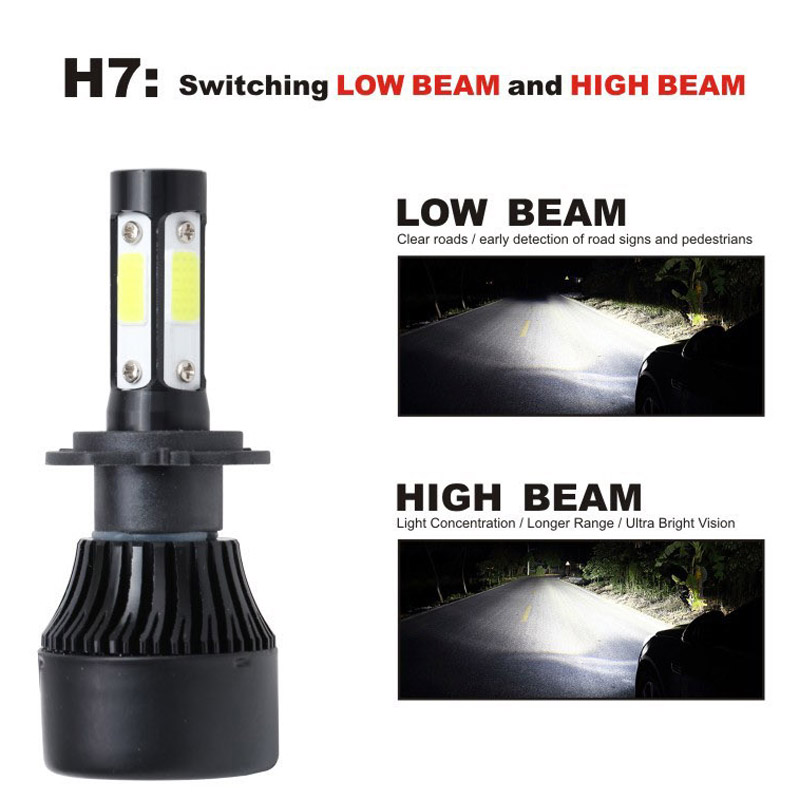 Auxbeam H4 H7 H13 H11 9005 9006 COB светодиодные фары высокого качества s2 светодиодные лампы для мотоцикла автомобиля