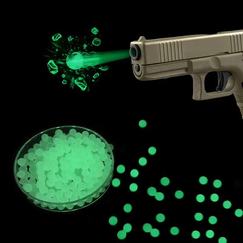 7-8Mm Fluorescent Luminous Water Bullet Beads Glow In The Dark Gel Balls Ammo For Gel Ball Blaster Refill