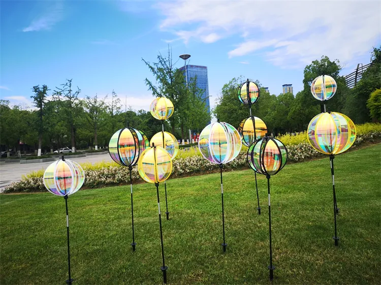 Decoration Ball Turn Color Film Bright Film Ball Turn Park Kindergarten Windmill Festival Display Ball Turn Windmill