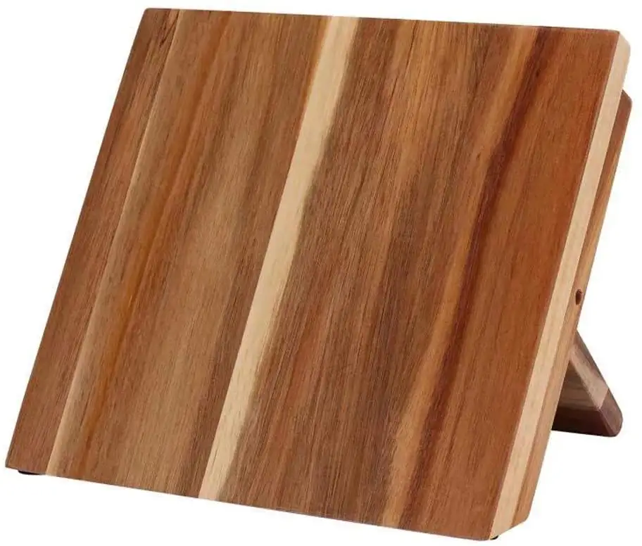 Household Acacia Wood Magnetic Fold Knife Block Holder