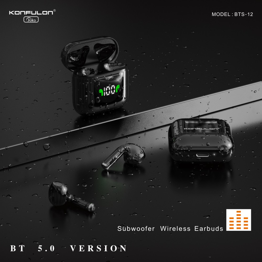 Беспроводные наушники Konfulon V5.0 TWS с зарядным чехлом, Hi-Fi Смарт-наушники для iPhone