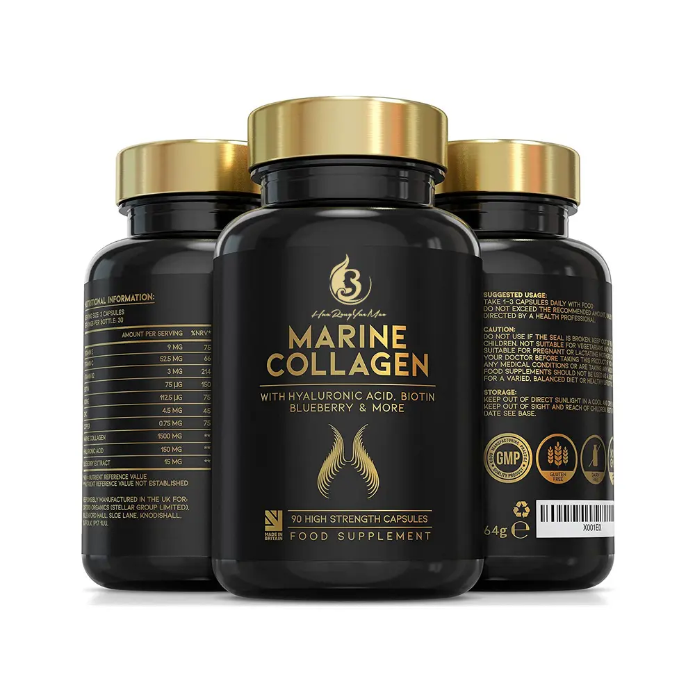 OEM Advanced Marine Collagen Complex & Superfood & Vitamin Boosted Capsules For Glowing Hair, Skin & Nails