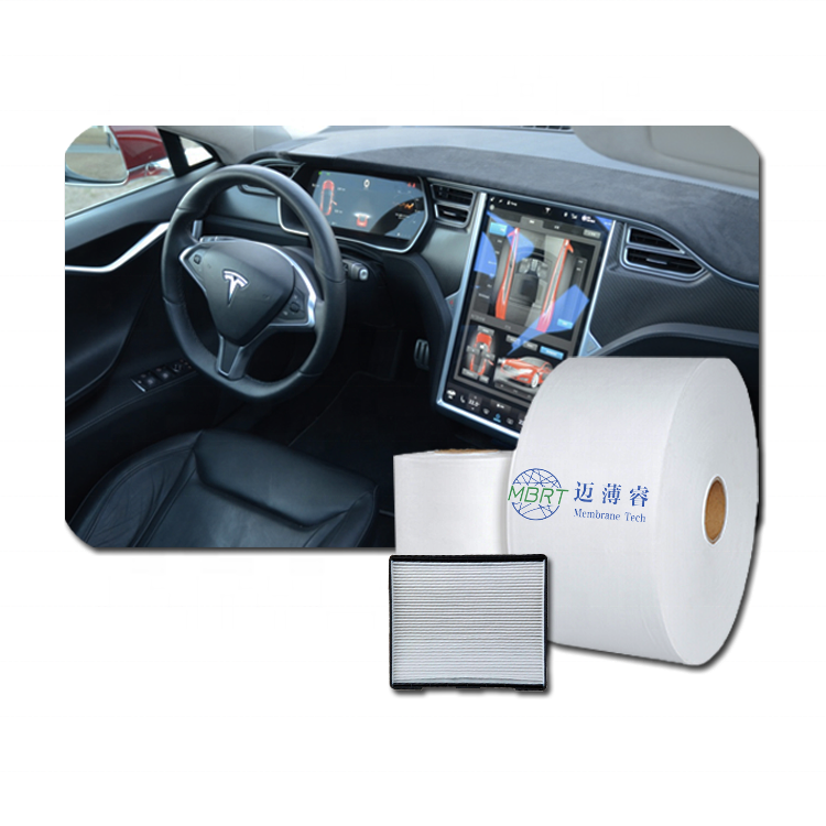 99% Anti viral bacterial microbial PM2.5 non woven fabric nanofiber air conditioning cabin air filter media material