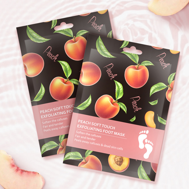 2021 New Style Dead Skin Removal Moisturising Foot Peel Mask Peach With Custom Private Label