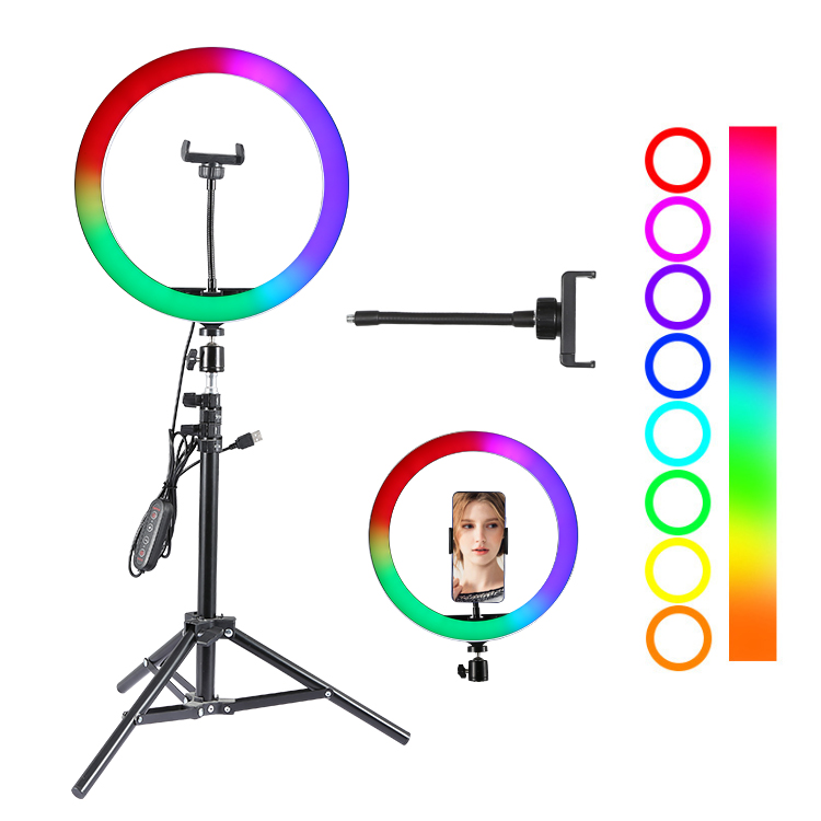 Красота живая фотография 26 см 30 см RGB Диммируемый светодиодный кольцевой свет для селфи