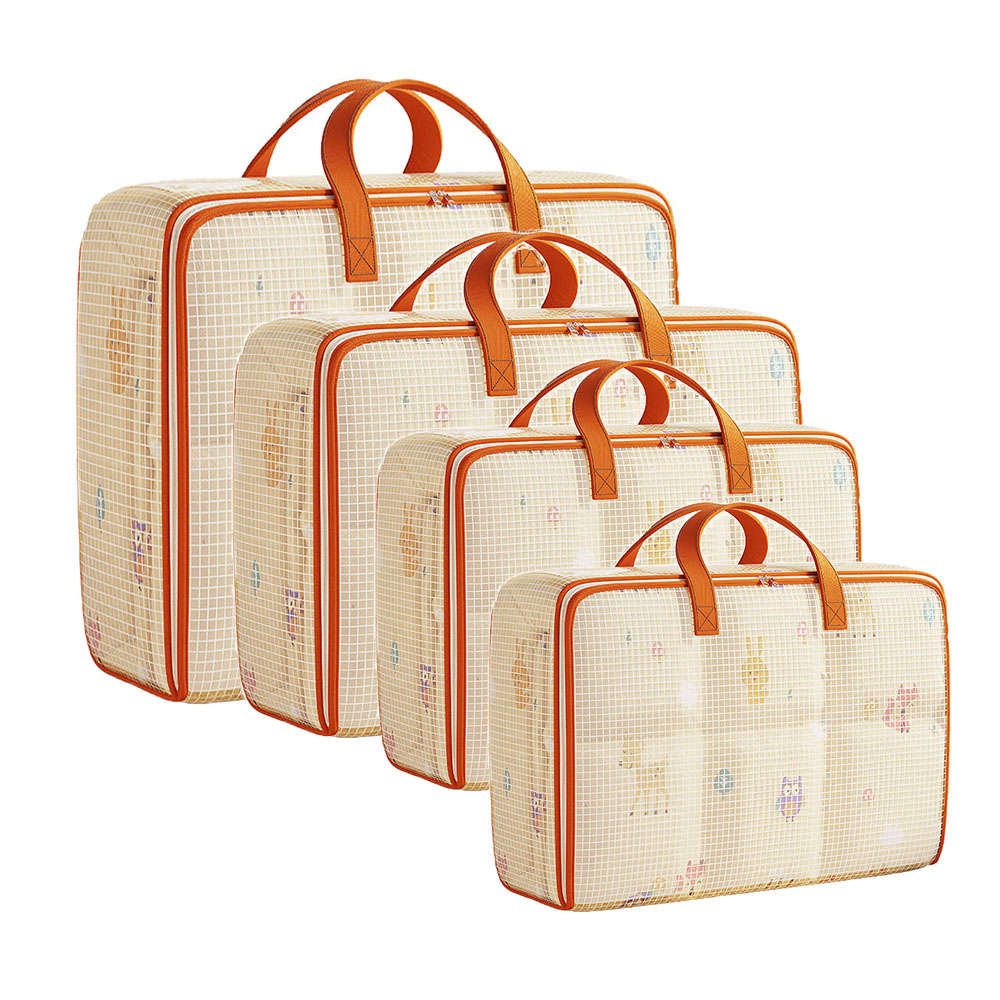 Large Transparent Quilt Storage Bag Multipurpose Folding Organizer For Travel Luggage Home Use Quality Storage Bags