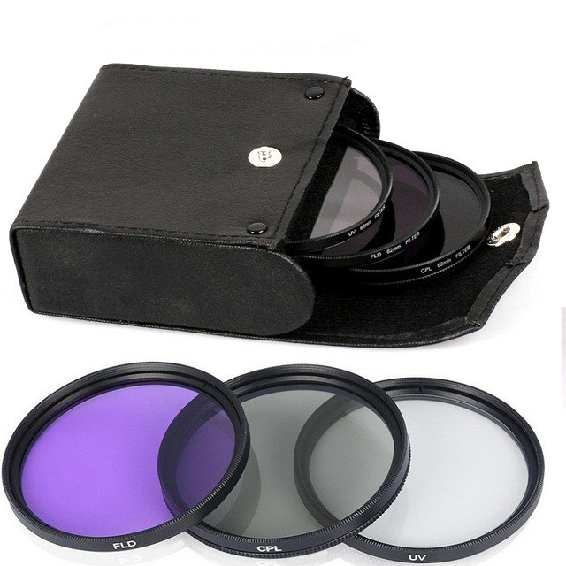 DSLR камера 3 в 1 UV + CPL + FLD 49 мм 52 мм 55 мм 58 мм 62 мм 67 мм 72 мм 77 мм фильтр объектива для Canon DSLR Lente Camara аксессуары