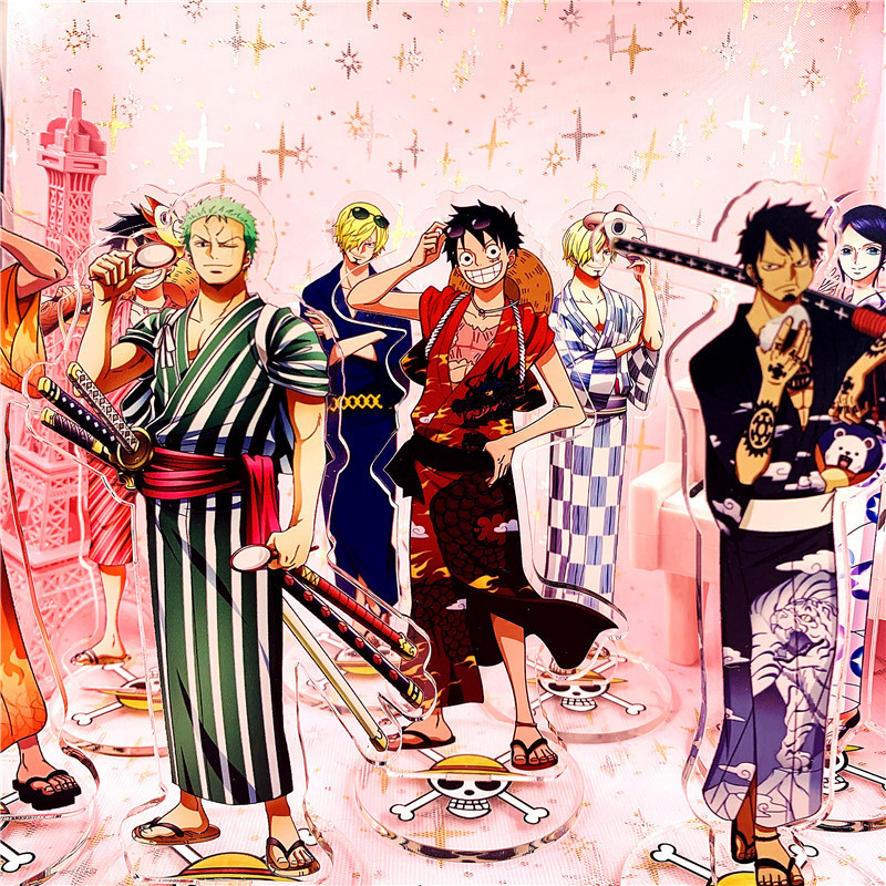 Прозрачный акриловый дисплей аниме Standee мультипликационный персонаж Luffy Zoro Nami Sanji стенд