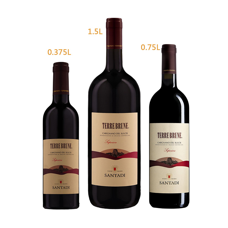 Престижное качество, стеклянная бутылка для красного вина, 0,375l, ДЕМИ, сухой столик, Doc, Италия