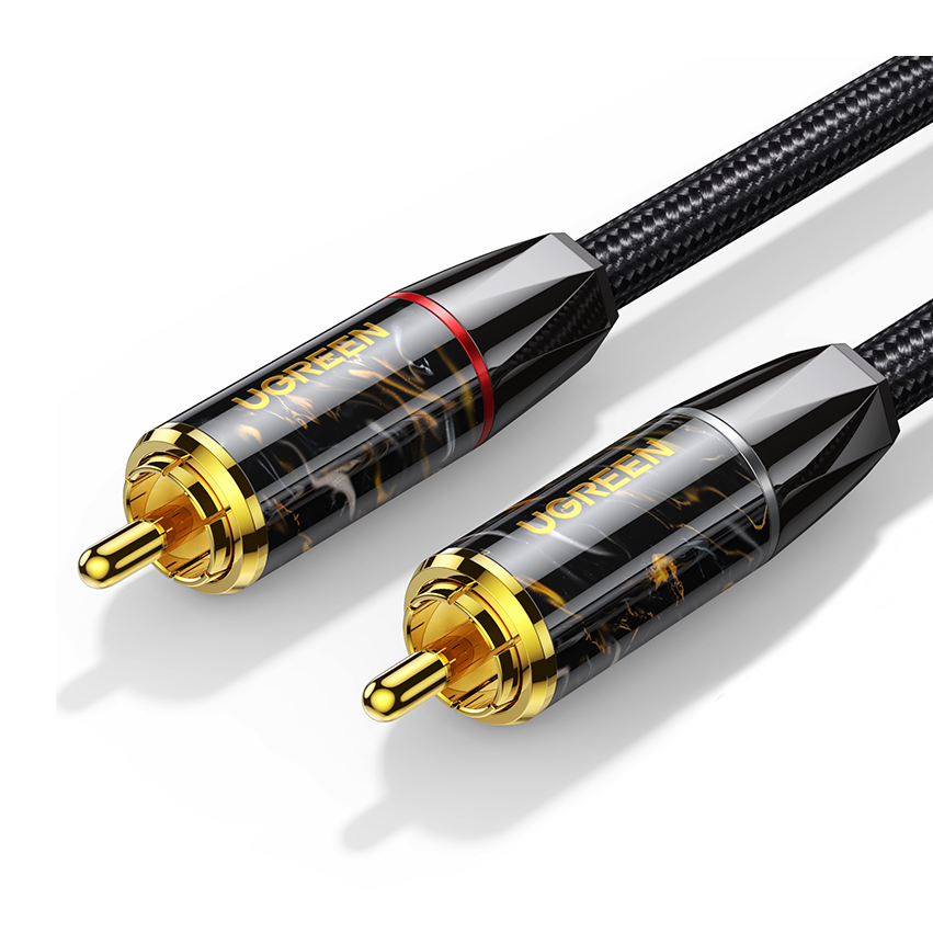 Зеленый цифровой аудио коаксиальный кабель адаптер RCA к RCA Hi-Fi звук нейлоновый Плетеный RCA кабель цинковый сплав Корпус S/PDIF