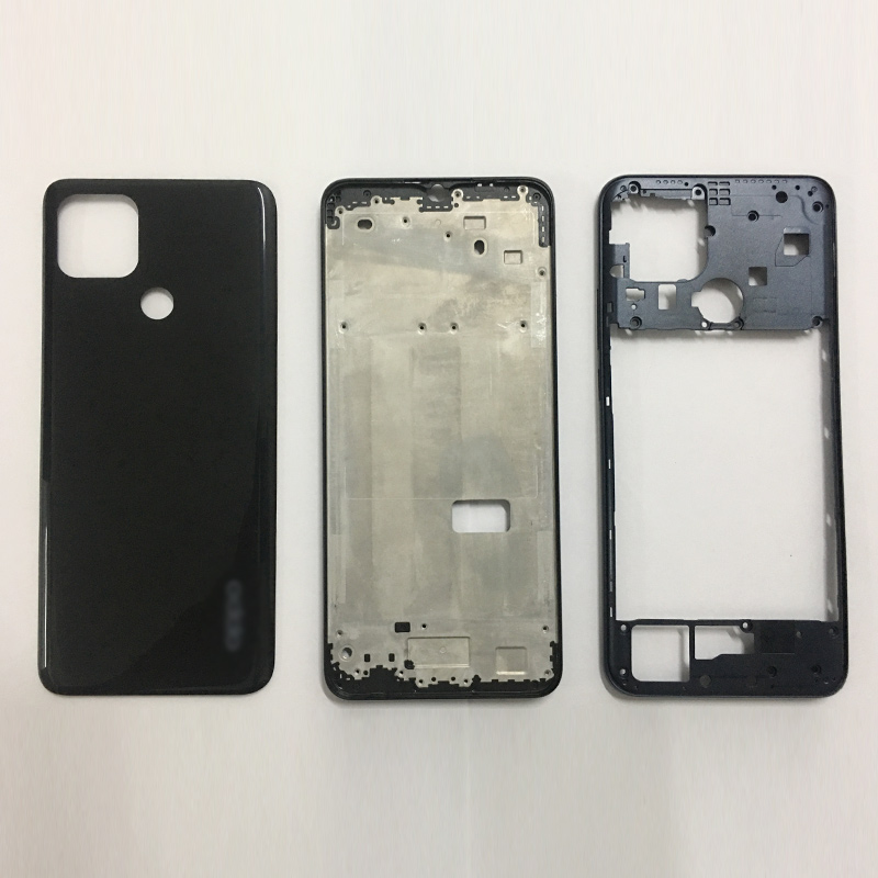 Задняя крышка для OPPO A15, задняя крышка аккумулятора, Полный Корпус с заменой средней рамки ЖК-дисплея