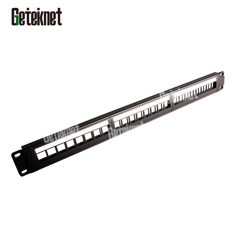 24 порта keystone jack сетевой патч-панель разгруженный Cat5e Cat6 Cat6a Cat7 RJ45 разъем