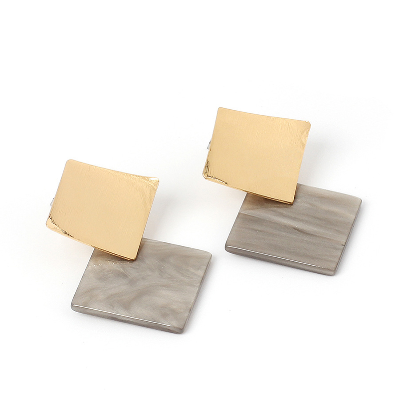 2021 Summer Piece Ladies Irregular Square Earrings Free Shipping