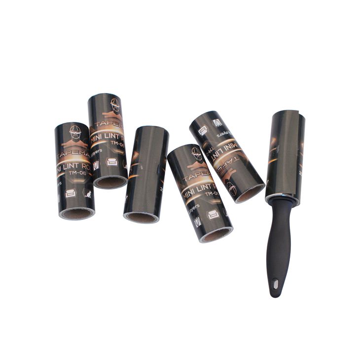 Portable Mini Reusable Extra sticky Crepe Cleaning tape Lint roller refill for Carpet Clothes Pet Fur Hair remover