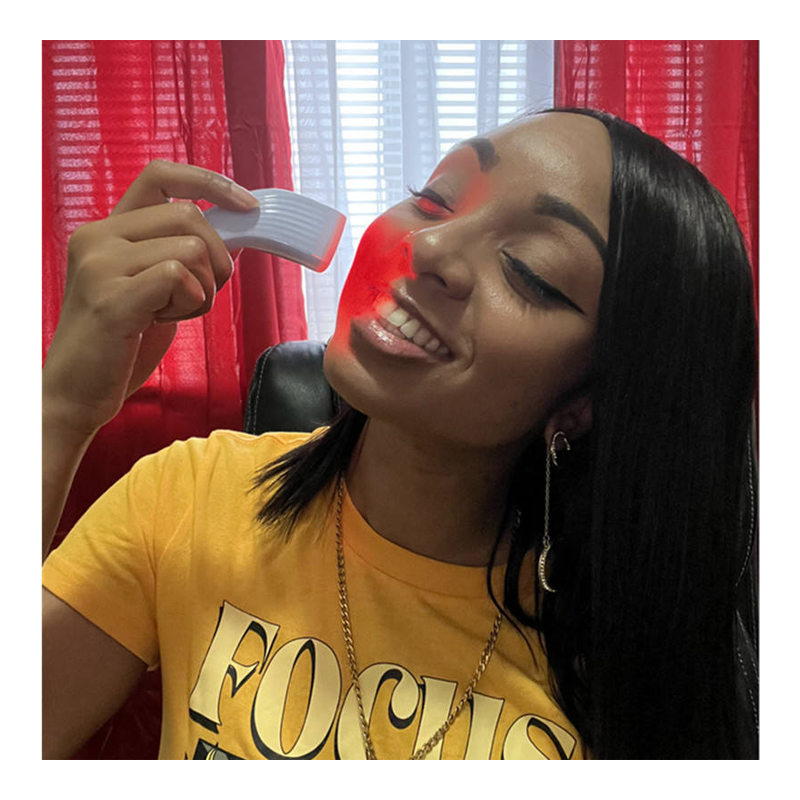Home use beauty equipment skincare wand massager red face light therapy machine led red & blue facial light therapy device
