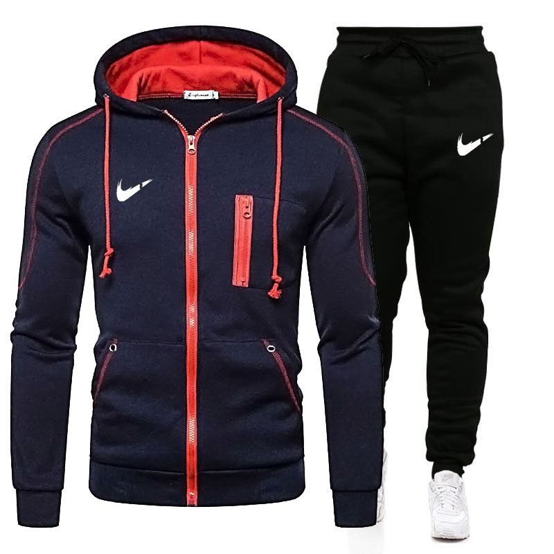 Sportswears gym fitness training tracksuits men two piece set tracksuit for men