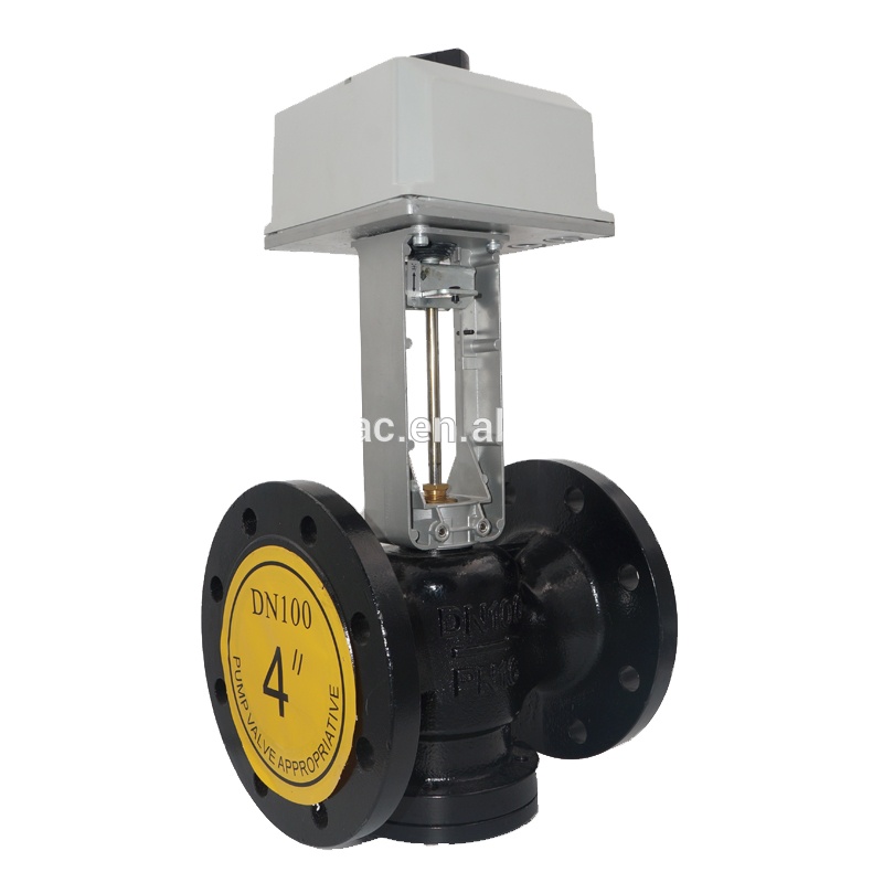 Heat Exchange/ 2 Way 3 Way Flow Mixing DN80 Electric Flange Globe Valve