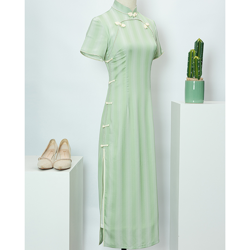Simple Women Green China Modern Wholesale Traditional Chinese Dress Qipao