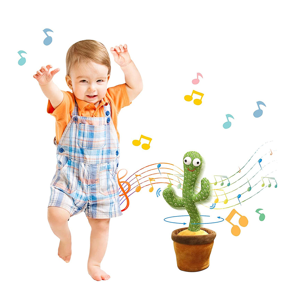 Ready Goods Wholesale Cute Stuffed Flowerpot Twisting Dance Doll Talking Singing Music Dancing baby furniture Cactus Plush toy