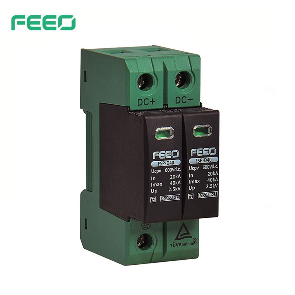 Feeo FSP-D40 работающий на постоянном токе от солнечных батарей и устройство защиты от перенапряжения постоянного тока, сетевой фильтр СПД Американская классификация проводов 2р 600VDC 800VDC 20kA 40kA фотоэлектрическая солнечная панель фотоэлектрической 