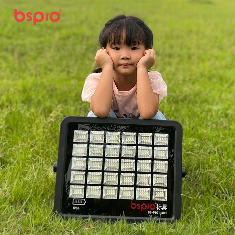 Bspro новый дизайн индикатор заряда датчики движения наружный водонепроницаемый 100 Вт 200 Вт 300 Вт 400 Вт светодиодный солнечный прожектор