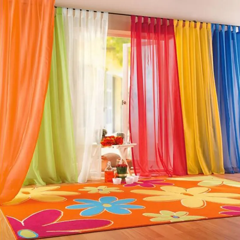 Bindi Wholesale Custom Color Window Drapes Solid Dolly Tulle Sheer Curtain for the Living Room