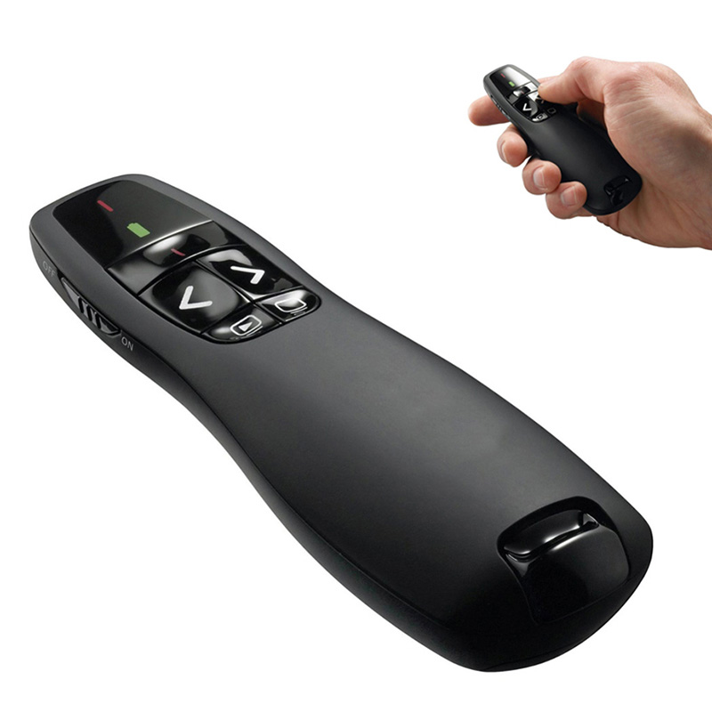 R400 2,4 Ghz USB беспроводной Презентер красная лазерная указка PPT пульт дистанционного управления с ручной указкой для презентаций PowerPoint