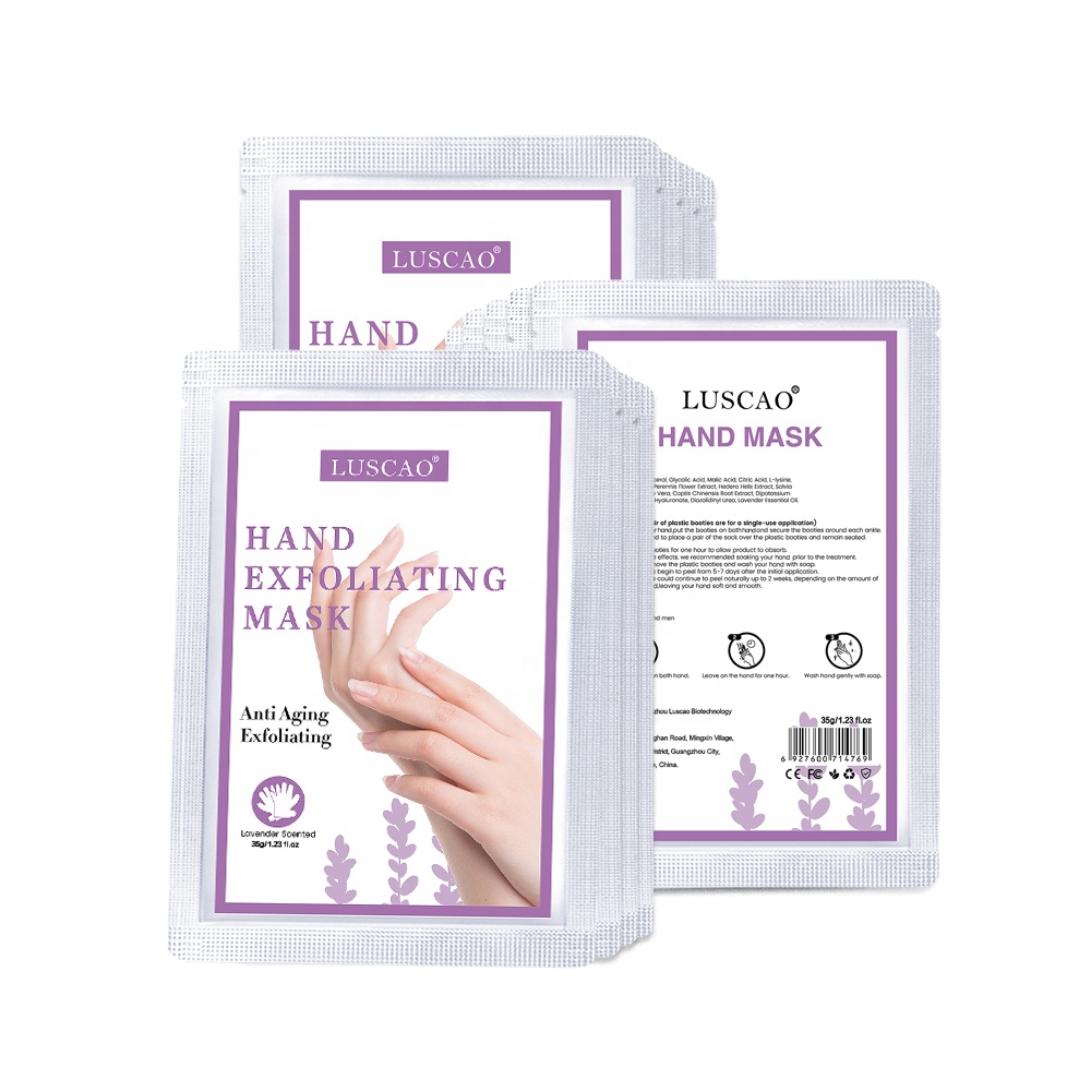 Private Label Lavender Beauty Product OEM Collagen Hand Mask Moisturizing Glove Hand Mask Sheet
