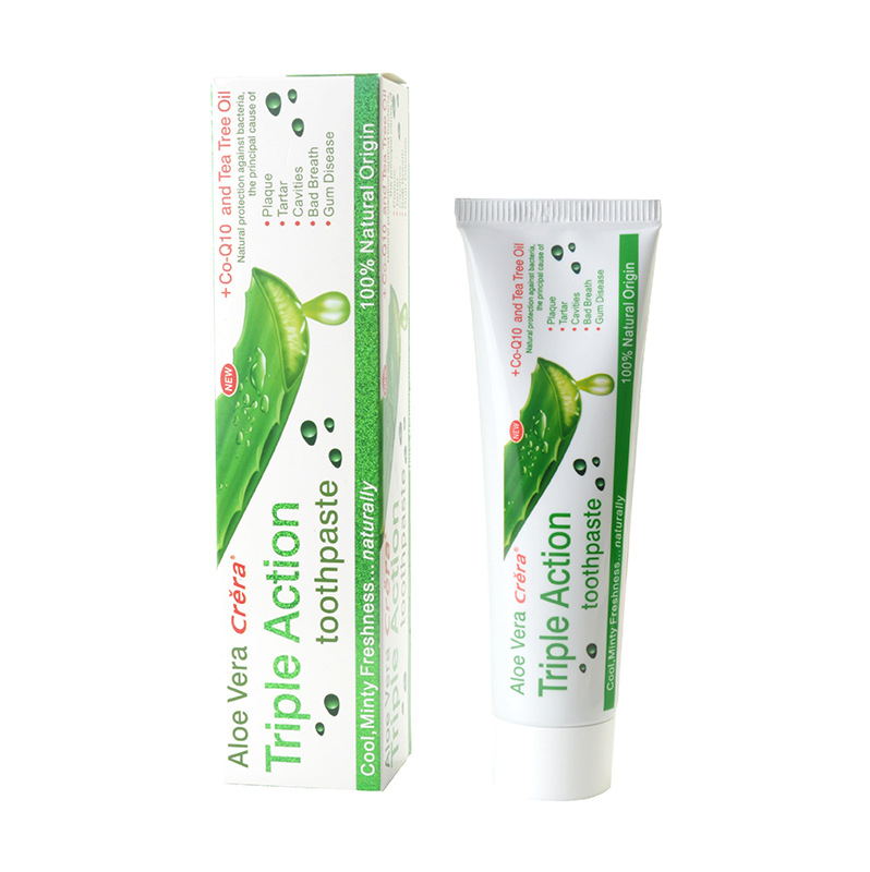 Wholesale Price Toothpaste Breathable Oem Adult Oral Toothpaste Alove vera triple action oral care