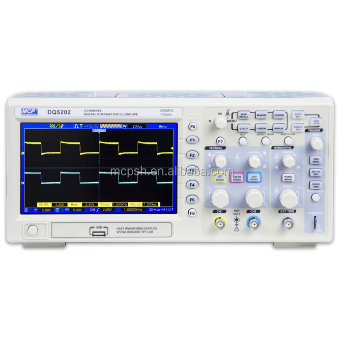 Цифровой осциллограф MCP DQ5202, 200 МГц, двухканальный