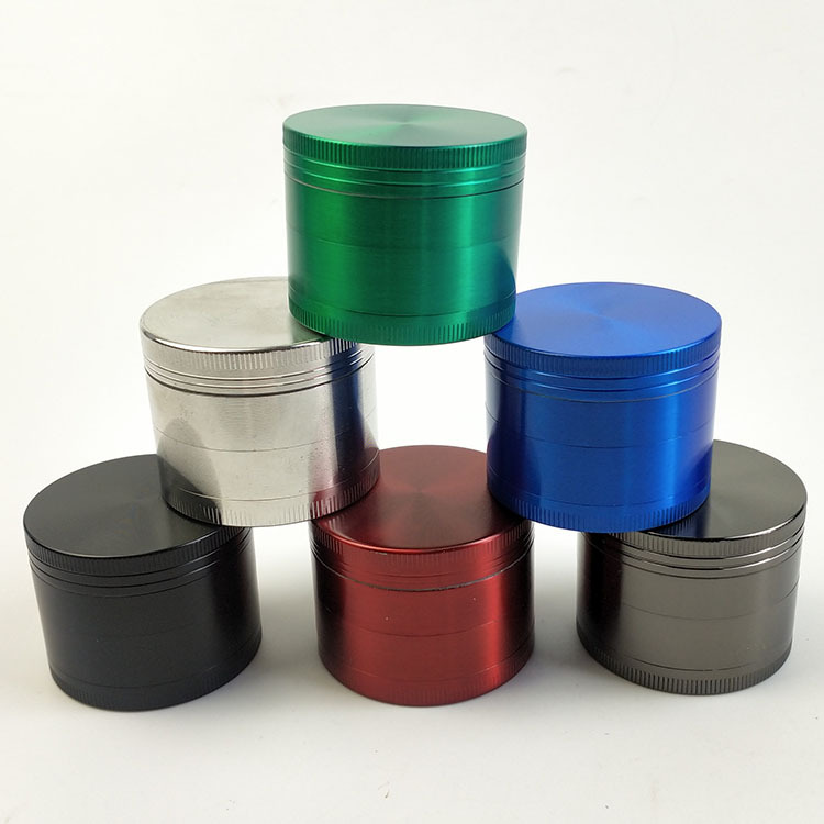 custom logo 4 layers tobacco grinders jar mini hemp spices 4pc metal weed grinder