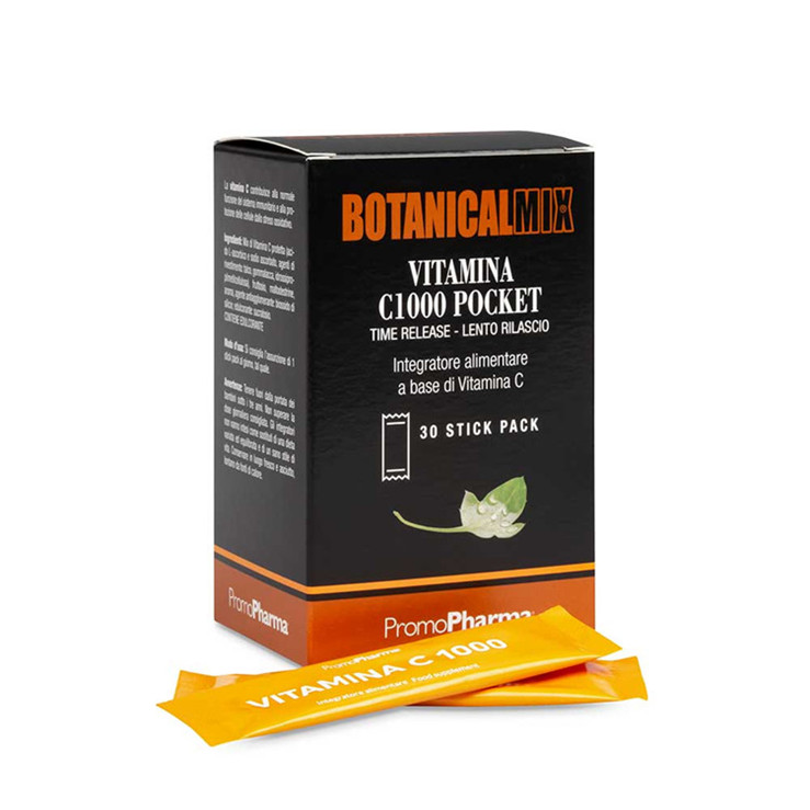 Botanical Mix Vitamina C 1000 Pocket Plant Based Food Supplement Multivitamin Vitamin Drink Mix