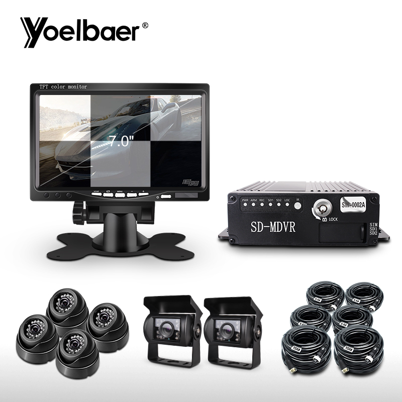 8 CH SD MDVR автобус Мобильный DVR AHD мониторы запись 360 CCTV камера системы