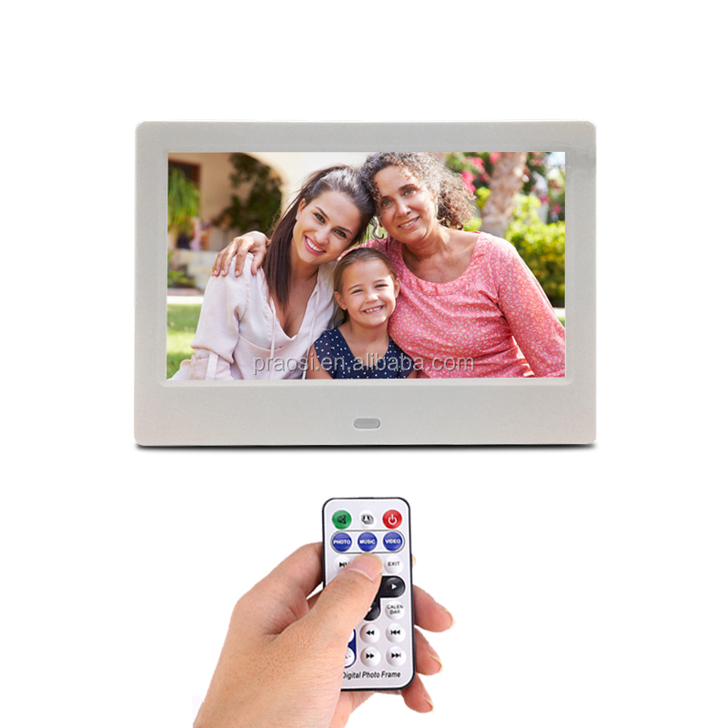 Оптовая продажа, фоторамка, цифровая петля для видео, 7 дюймов, настенное крепление, full hd, фоторамки, тонкая электронная цифровая фоторамка с ЖК-дисплеем