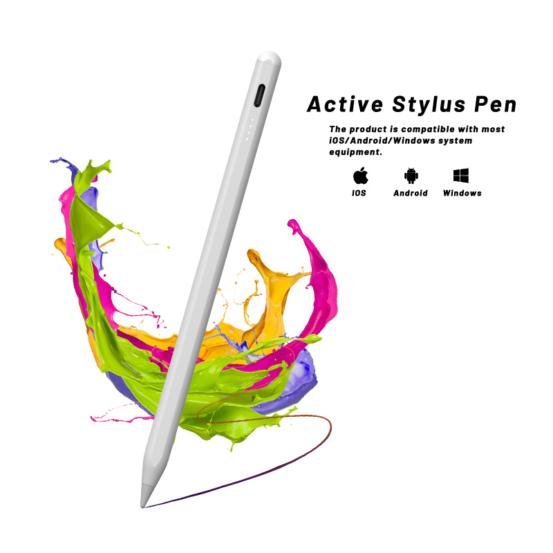 Rechargeable led indicator capacitive active stylus pen for android pencil