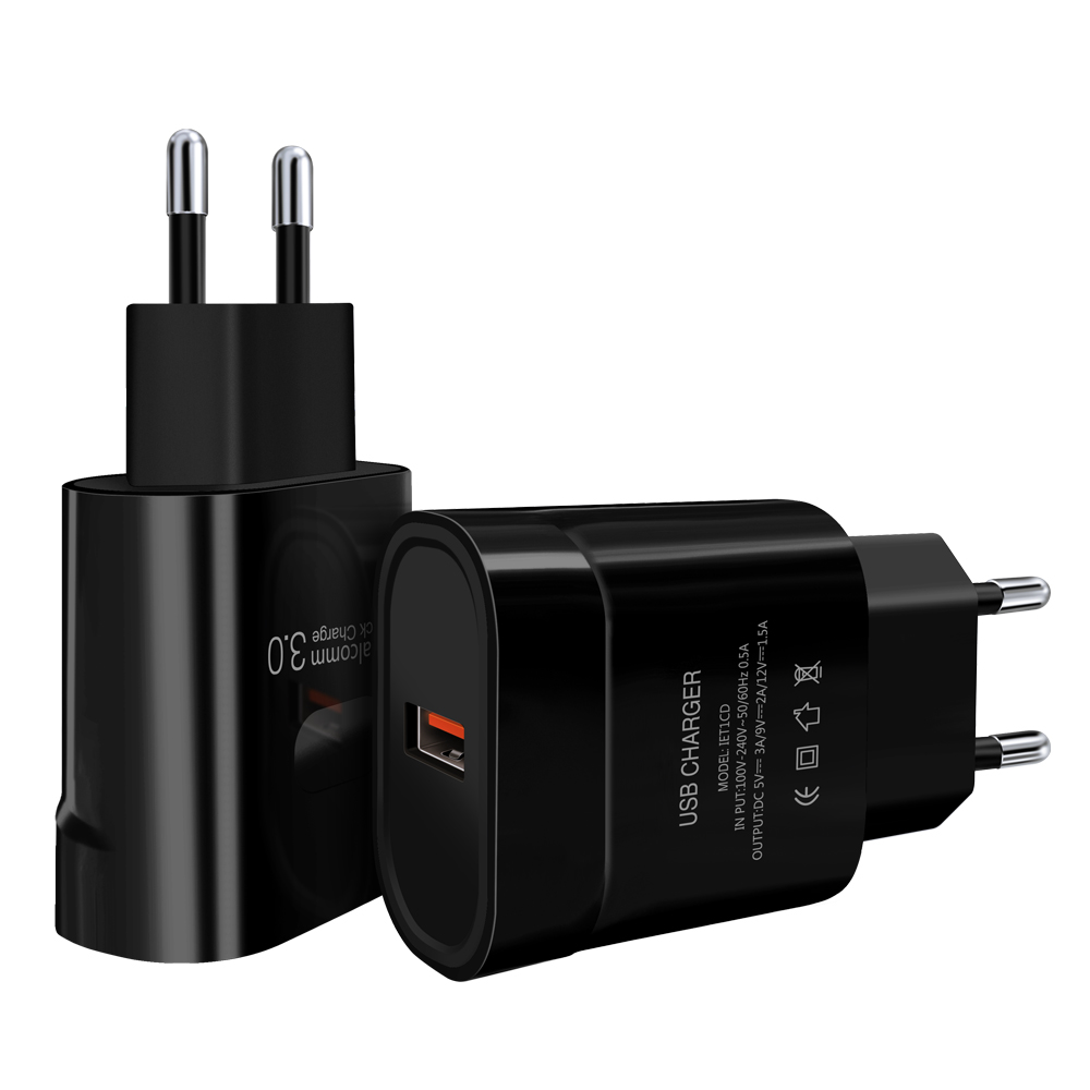 18 Вт usb Сетевое зарядное устройство qc3.0 Быстрая зарядка зарядное устройство для мобильного телефона адаптер для huawei samsung galaxy lg OEM с вашим логотипом ROHS 2020