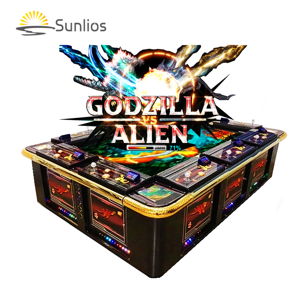 10 игроков, игровой шкаф для рыбы, Godzilla VS игра для рыбалки Alien
