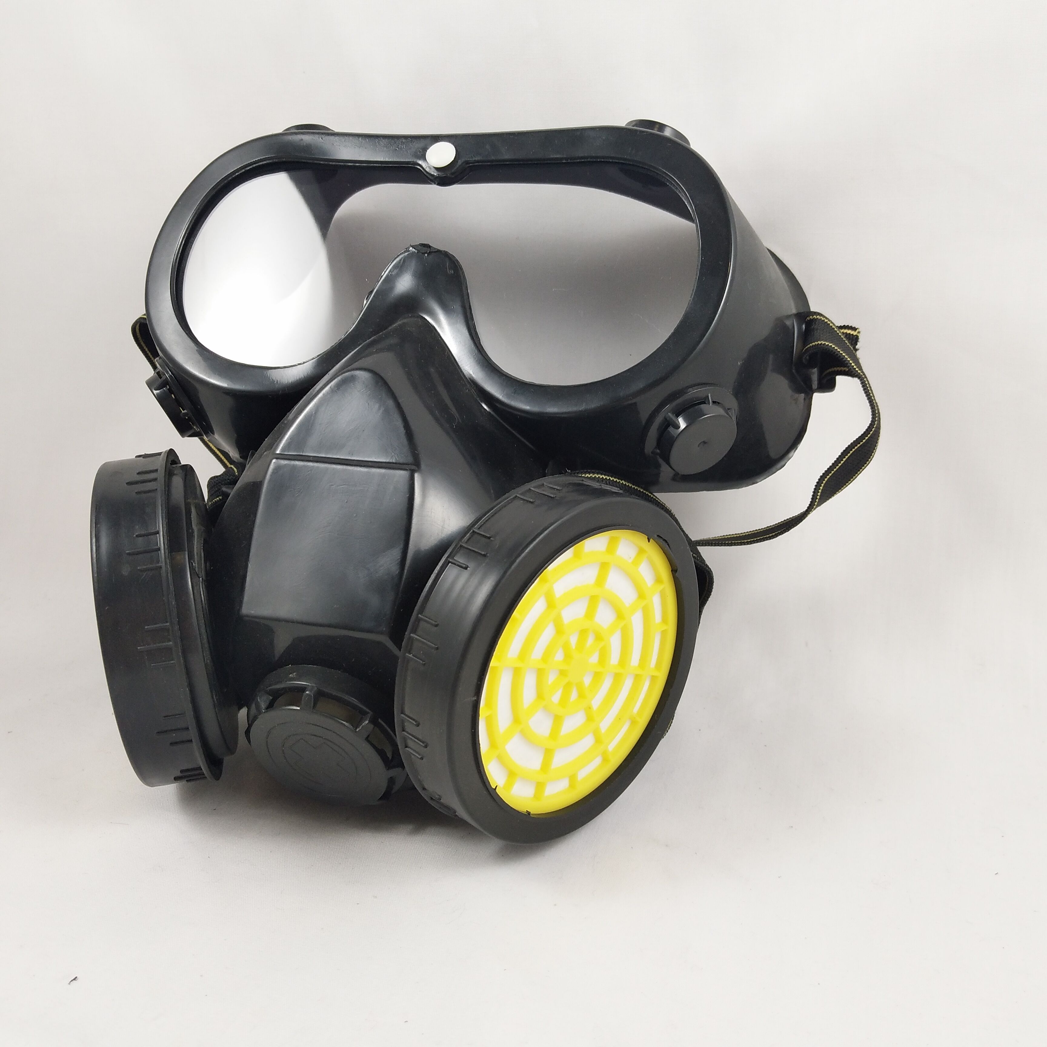 Reusable Full Face Protection Anti Dust Gas Chemical Work Activated Carbon Filter Respirator Mask With Safety Goggles