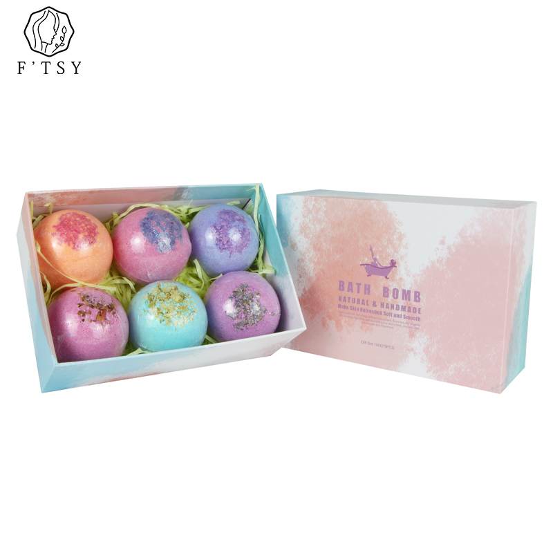 Organic Natural Flower Rose Fragrance Whitening Skin Care Cleansing Handmade Attractive Packing Bubble Bath Bombs