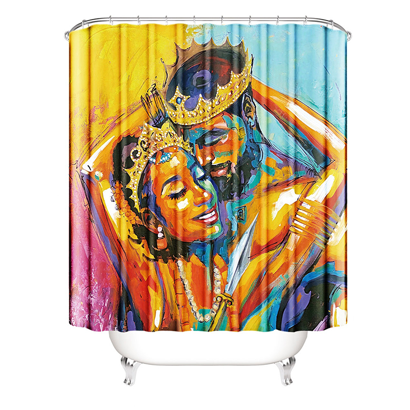 Custom Polyester Waterproof Bathroom 3D Shower Curtain Sets with Rugs Print Wholesale Custom 4 Pieces Shower Curtains